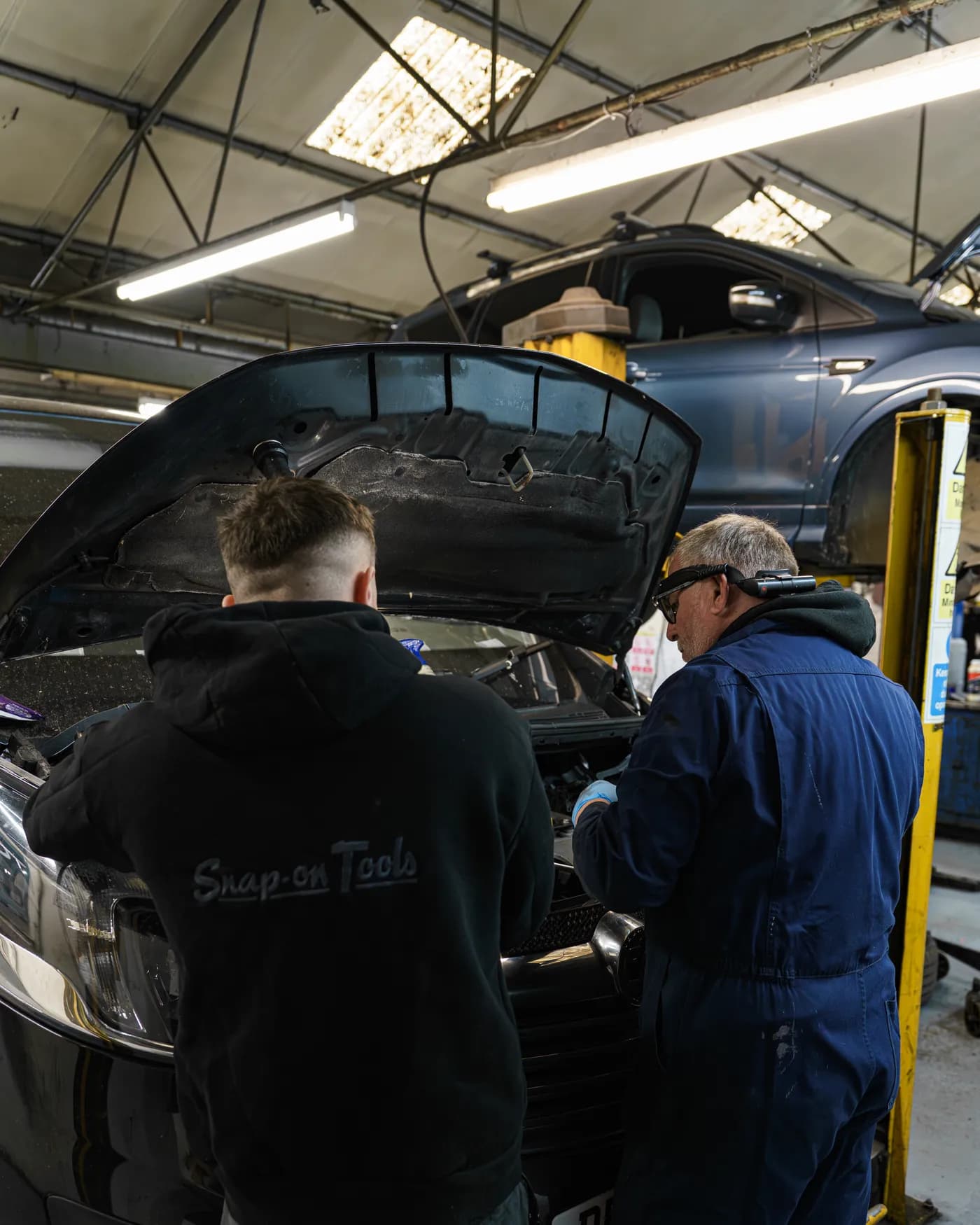 Ryan running an MOT in the test bay